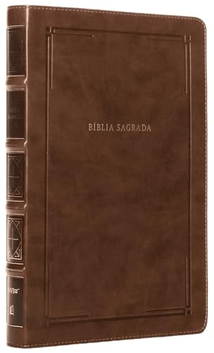 Bíblia Slim NVI, Letra Grande, Couro-soft marrom, Luxo, Barroca: Bíblia NVI Compacta