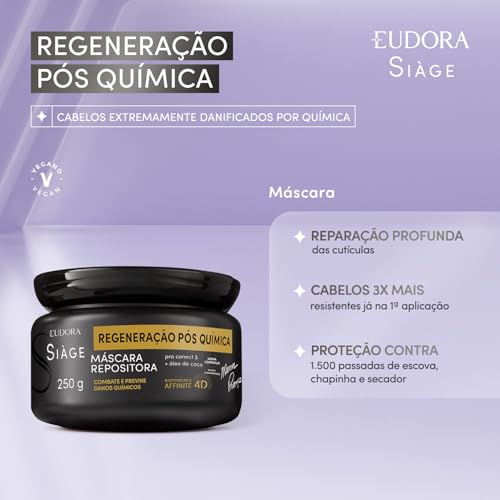 Eudora Máscara Repositora Siàge Expert Regeneração Pós Química 250g