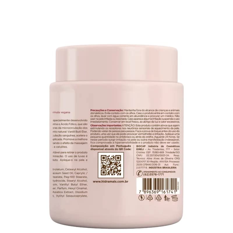 HIDRAMAIS CREME ATIVADOR P/ MASSAGEM PIMENTA NEGRA 1KG