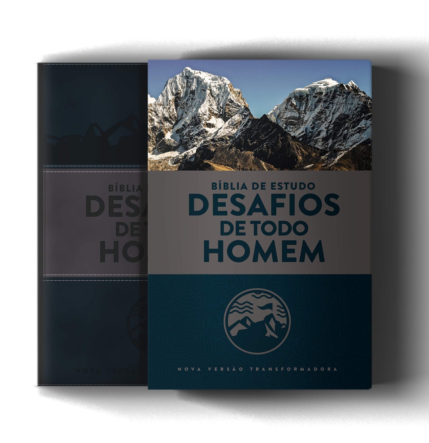 Biblia de Estudo: Desafios de todo homem - 3ª edicao - NVT: Capa Azul e Cinza