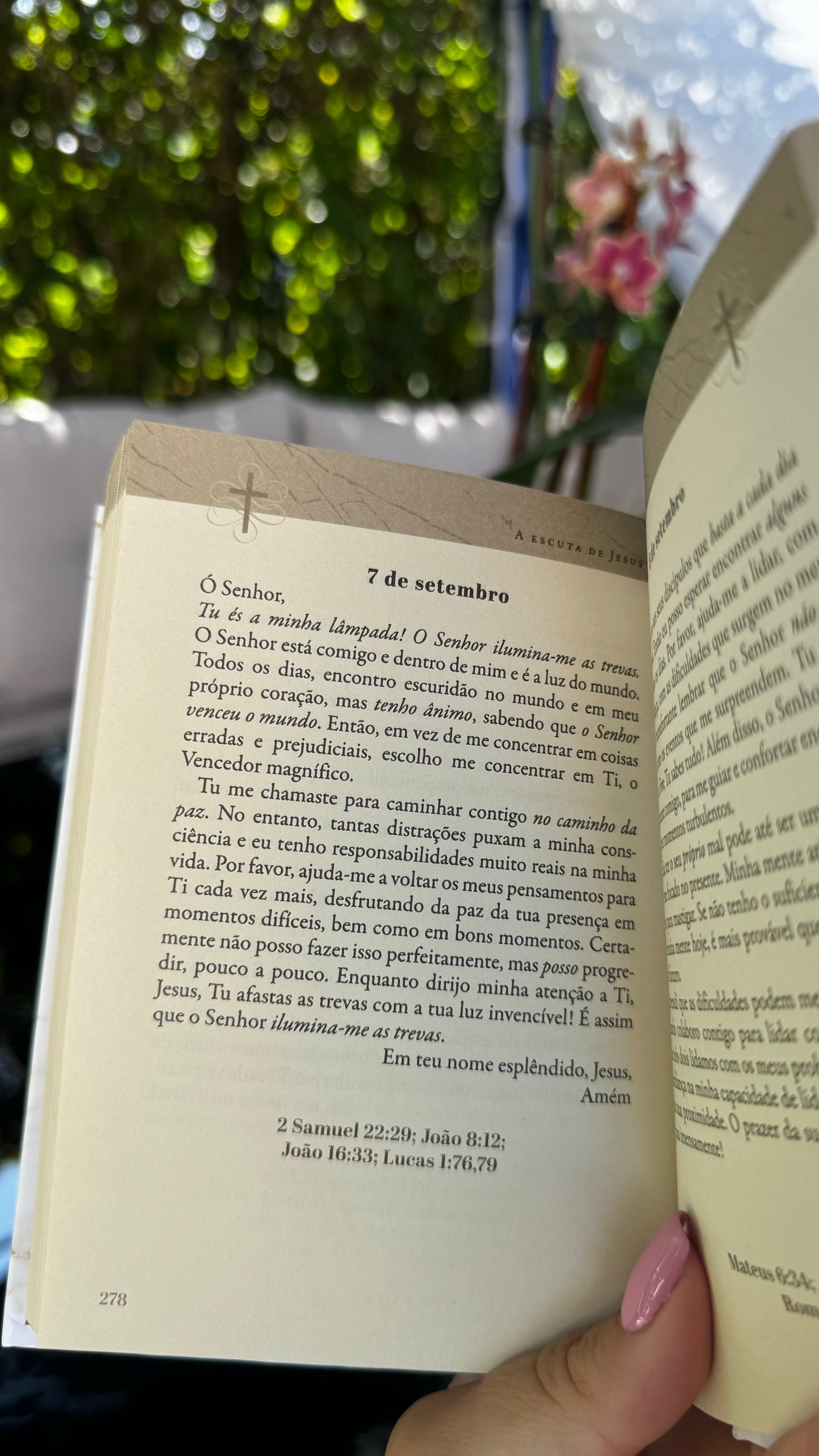 A escuta de Jesus. Oracoes devocionais diarias de paz. alegria e esperanca (Em Portugues do Brasil)