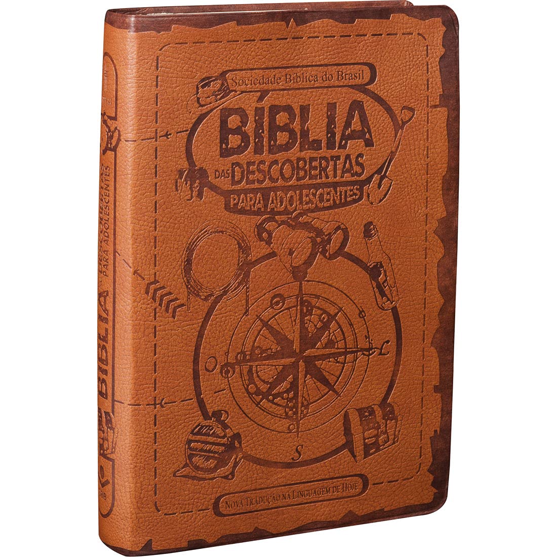 Bíblia das Descobertas para Adolescentes, NTLH, capa marrom em couro sintético (Portuguese Edition) (Spanish Edition)