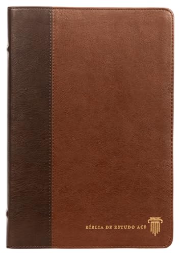 Bíblia de Estudo ACF, Couro-soft marrom | Com comentários da King James Study Bible