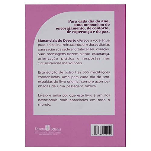 Mananciais No Deserto - Devocional De Bolso - Rosa (Em Portugues do Brasil)