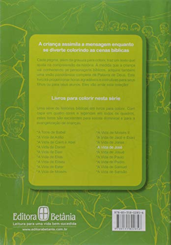 A Vida de Jose - Colecao Vamos Colorir as Historias da Biblia (Em Portugues do Brasil)