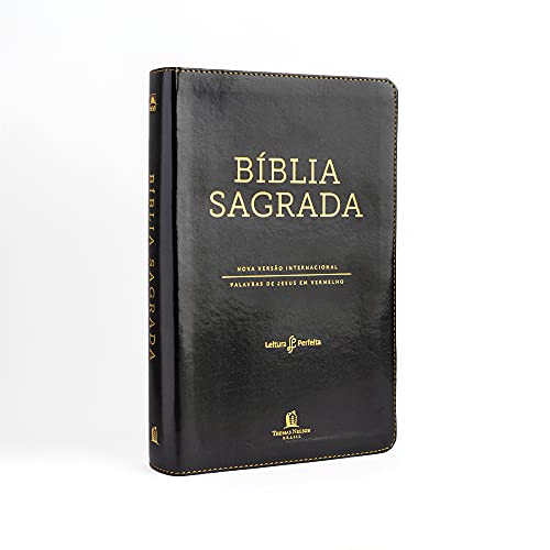 Biblia NVI Couro Soft Pret Letras Vermelhas Indice de Dedo Leitura Perfeita (Em Portugues do Brasil)