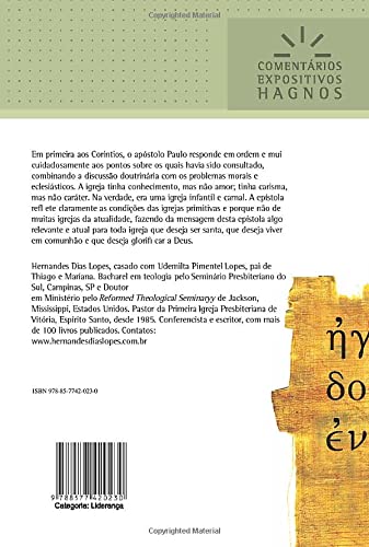 1 Corintios: Como Resolver Conflitos Na Igreja (Comentários Expositivos Hernandes Dias Lopes) (Portuguese Edition)