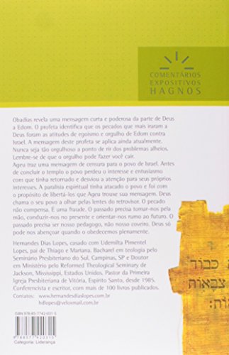 OBADIAS E AGEU: Uma mensagem urgente de Deus à igreja contemporânea (Comentários Expositivos Hernandes Dias Lopes) (Portuguese Edition)