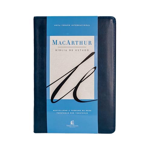 Bíblia de Estudo MacArthur, NVI, Couro Soft, Tecido, Leitura Perfeita