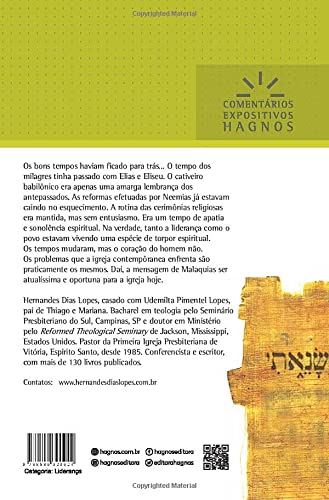 MALAQUIAS: A igreja no tribunal de Deus (Comentários Expositivos Hernandes Dias Lopes) (Portuguese Edition)