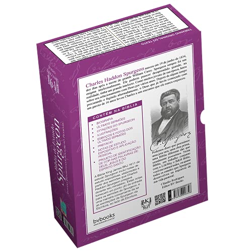 Bíblia de Estudo Spurgeon | King James 1611 | Letra Grande | Luxo | Floral Estudo expositivo e aplicação pessoal