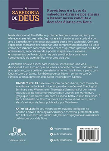 A Sabedoria de Deus - Um Ano de Devocionais Diários em Provérbios (Português)