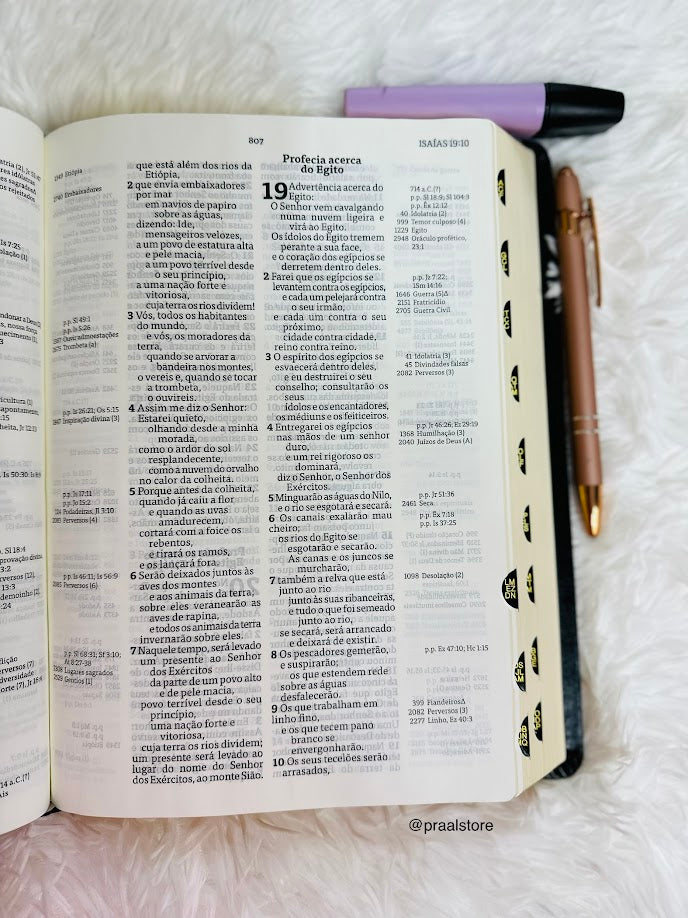Biblia de Estudo Thompson | AEC | Letra Grande | Luxo | Preta Palavras de Jesus em vermelho - Concordância e Mapas