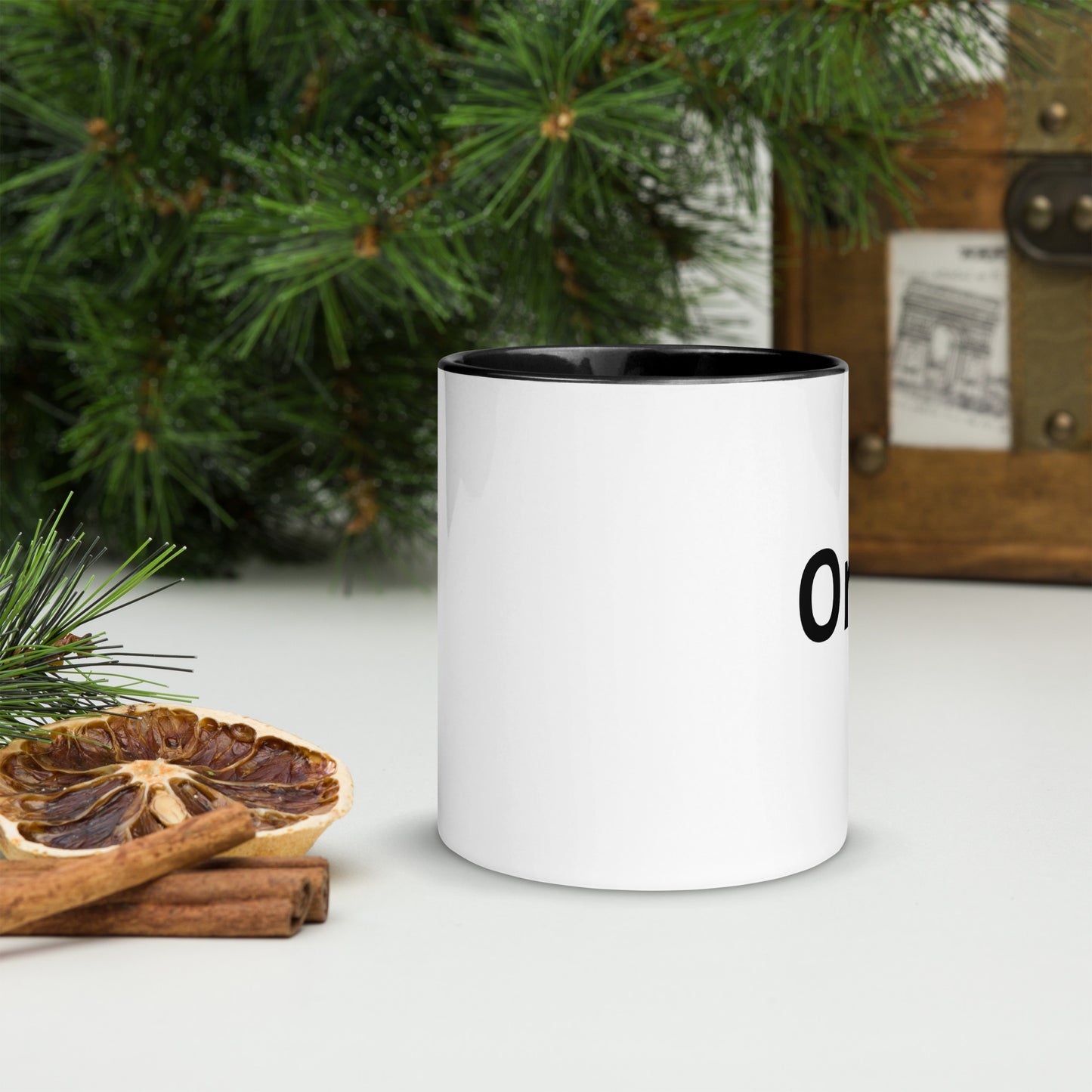 Caneca Branca com Cor Interna Preta - Orar