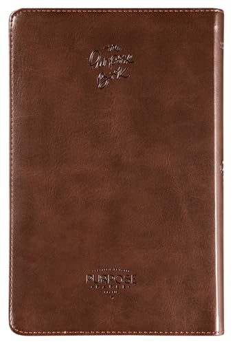 The Purpose Book: Bíblia Sagrada, A21, Capa Couro-soft marrom, Cruz