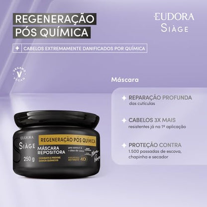Eudora Máscara Repositora Siàge Expert Regeneração Pós Química 250g