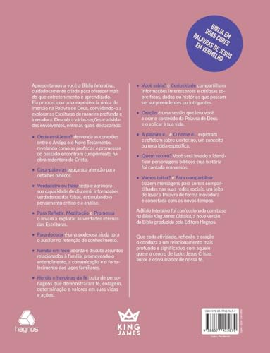 Bíblia Interativa Estude, Medite e Anote: Modelo Paciência - King James - BKJ