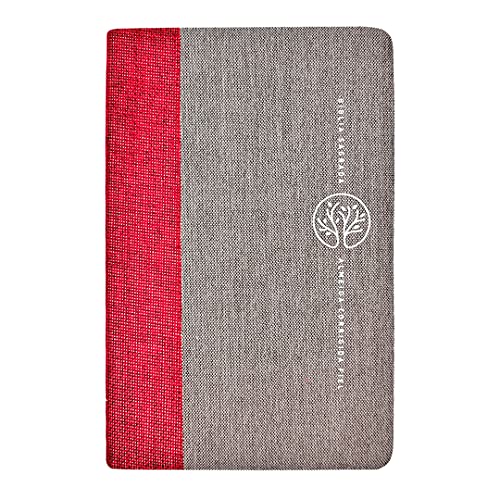 biblia sagrada acf tecido vermelho e cinza leitura