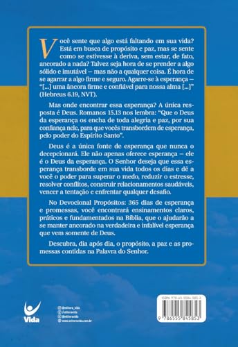 Devocional Propósitos: 365 Dias de Esperança e Promessas
