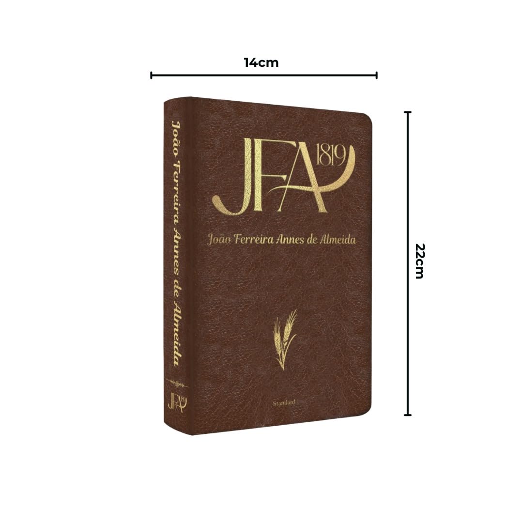 Bíblia Sagrada JFA 1819, Letra Grande, Couro Sintético Marrom