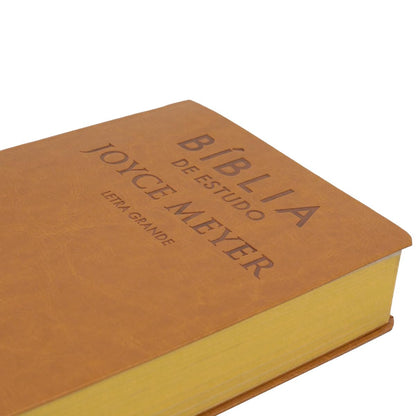 biblia de estudo joyce meyer nvi letra grande luxo mostarda