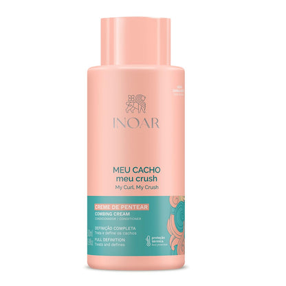 Inoar, Meu Cacho, Meu Crush – Creme de Pentear, Define Cachos, Hidrata e Controla o Frizz, Com Óleos Naturais e Vitaminas - 500ml