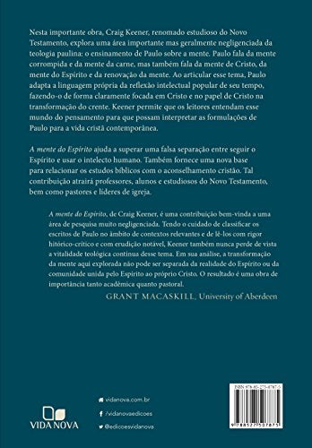 A Mente do Espírito. A Visão de Paulo Sobre a Mente Transformada