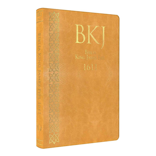 Bíblia King James 1611 - Ultrafina Slim com Subtítulos (Castanha) - Portugues do Brasil