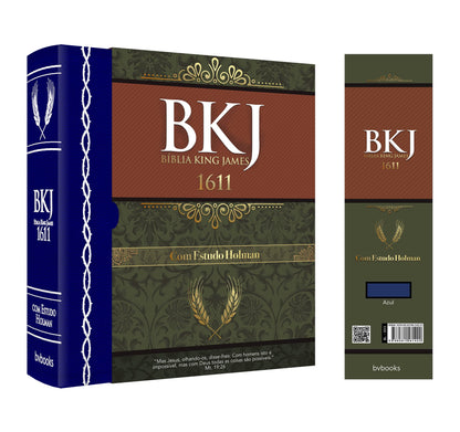 Biblia de Estudo King James 1611 (Estudo Holman) [imitation_leather] BVBOOKS [Jan 01, 2018] - BLUE