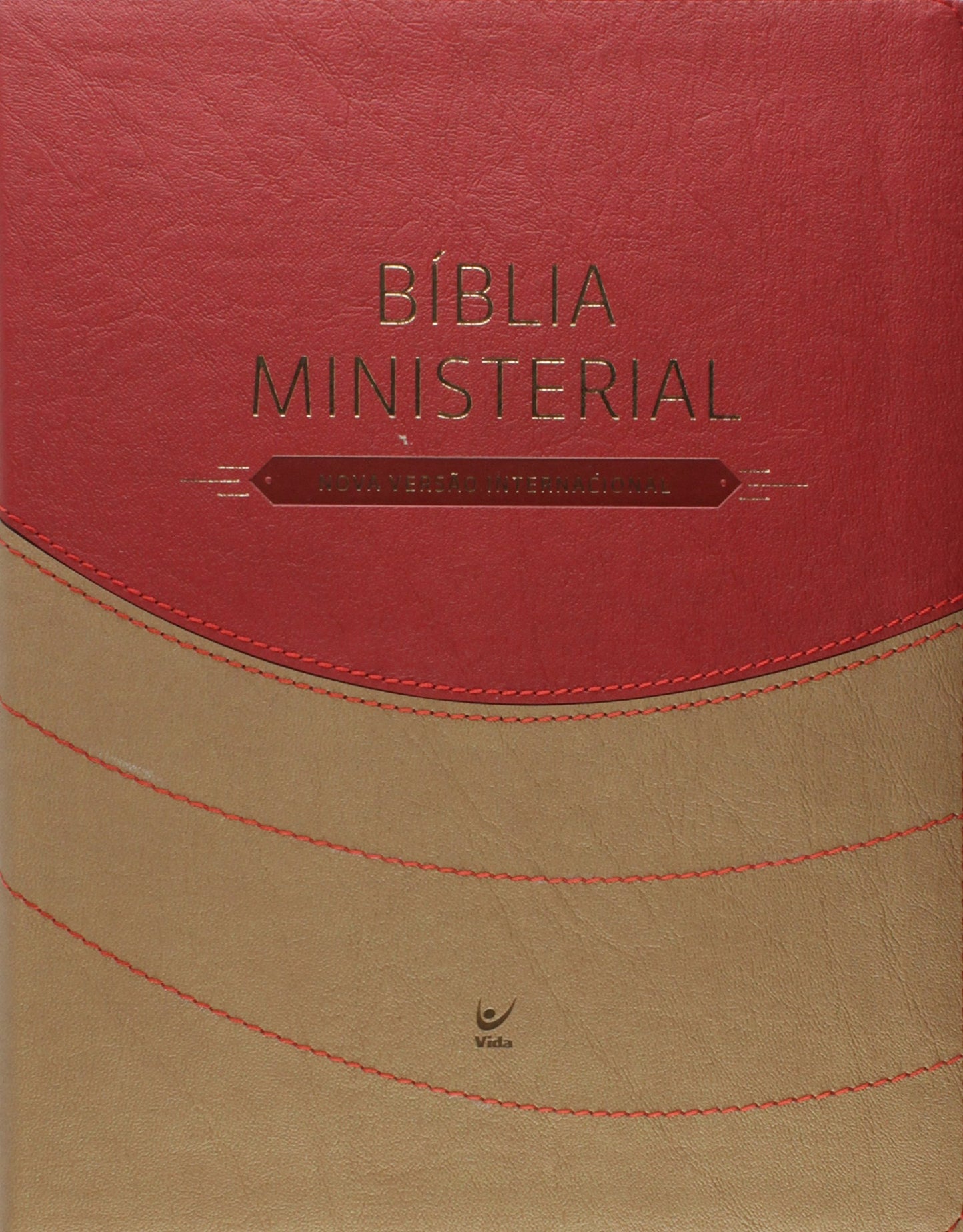Bíblia Ministerial. NVI - Capa Marrom Claro e Vermelho