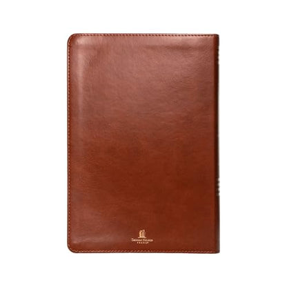 Bíblia Bilíngue, Português/Inglês, ACF/KJV, Couro-soft marrom, Leitura Perfeita: Bíblia King James Version e Almeida Corrigida Fiel