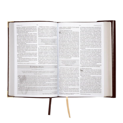 Bíblia da Mulher de Fé, NVI, Letra Grande, Couro-Soft Vinho com Fechamento Carteira e Marcador de Páginas