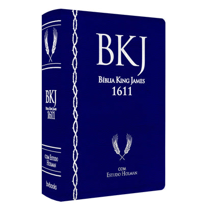 Biblia de Estudo King James 1611 (Estudo Holman) [imitation_leather] BVBOOKS [Jan 01, 2018] - BLUE