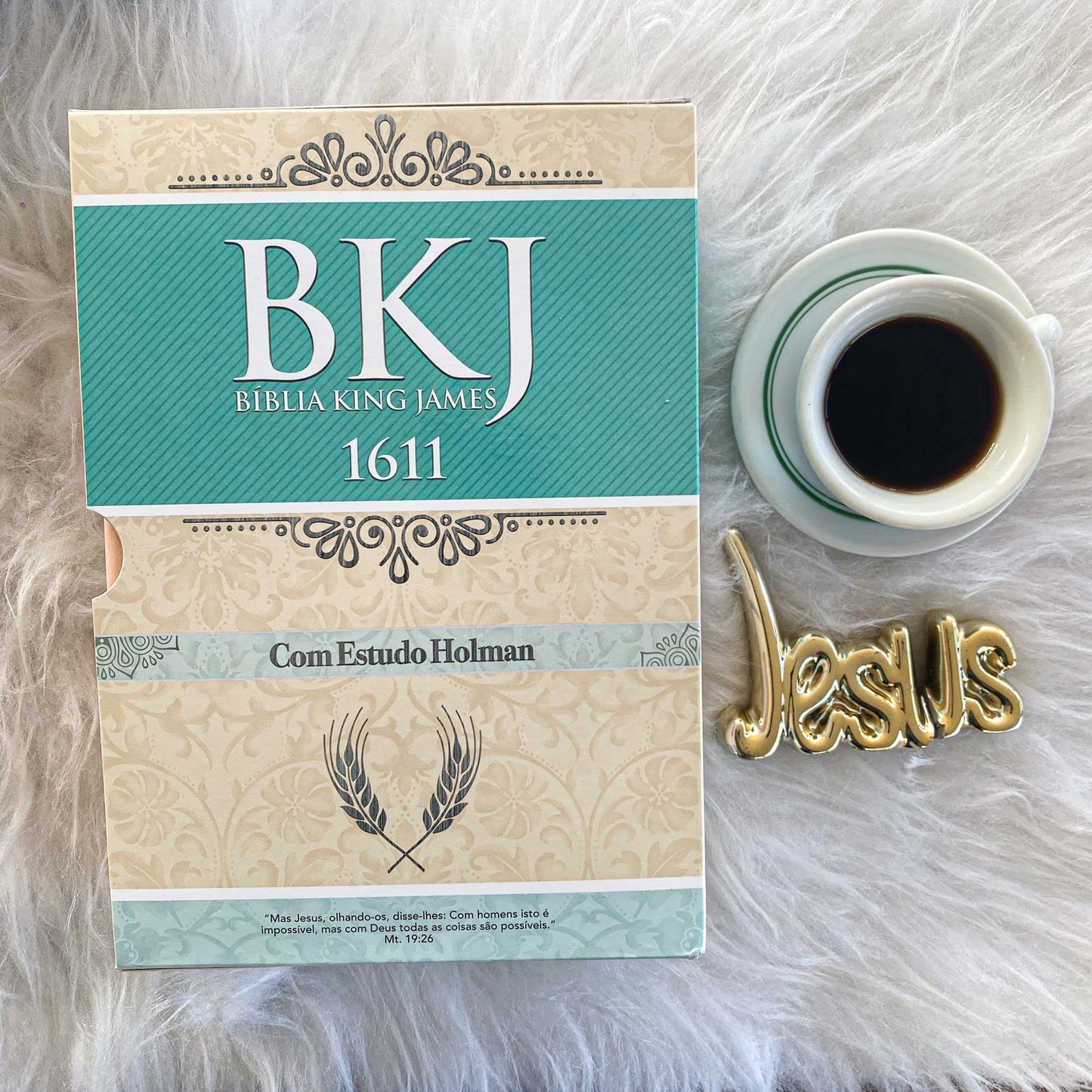 BÍBLIA KING JAMES FIEL 1611 COM ESTUDO HOLMAN ROSÊ