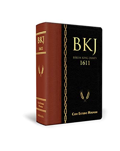 Bíblia King James 1611 de Estudo Holman - Marrom com Preta (Em Portugues do Brasil)