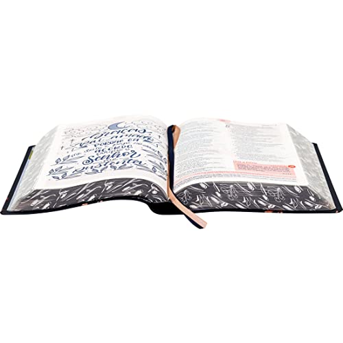 A Biblia da Mulher - NAA - Azul - Letra Grande - Portugues do Brasil - Tulipa - SBB - Compacta