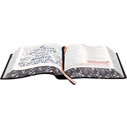 A Biblia da Mulher - NAA - Azul - Letra Grande - Portugues do Brasil - Tulipa - SBB
