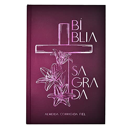 Biblia ACF Soft touch Cruz floral Leitura Perfeita (Em Portugues do Brasil)