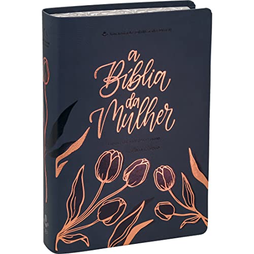 A Biblia da Mulher - NAA - Azul - Letra Grande - Portugues do Brasil - Tulipa - SBB - Compacta