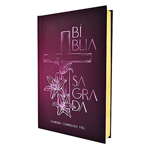 Biblia ACF Soft touch Cruz floral Leitura Perfeita (Em Portugues do Brasil)