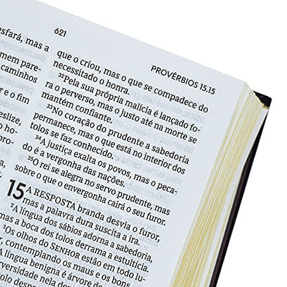 Biblia ACF Soft touch Cruz floral Leitura Perfeita (Em Portugues do Brasil)