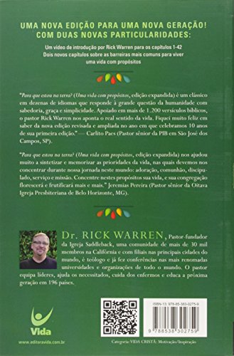 Portuguese Purpose Driven Life, Para Que Estou Na Terra? Uma Vida Com Propósitos (Em Portuguese do Brasil)