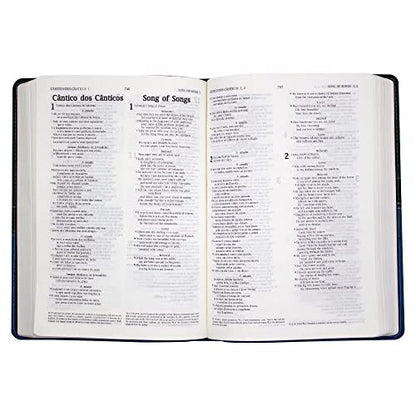 Bíblia Bilíngue Português/Inglês NVI Luxo Azul - Bilingual Bible English/Portuguese NIV - Holy Bible Portuguese/English