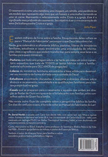 Comentário Bíblico - Lar, Família e Casamento: Fundamentos, desafios e estudo bíblico-teológico prático para lideres, conselheiros e casais (Portuguese Edition)