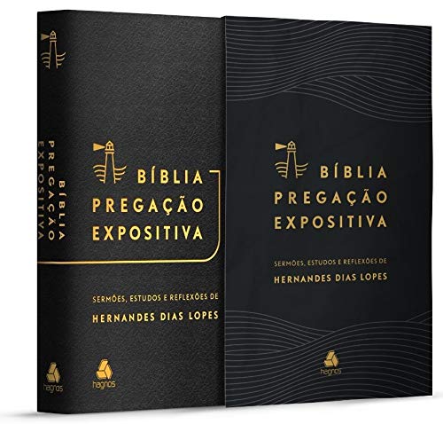 Bíblia Pregação Expositiva -  ARA  - PU luxo preto