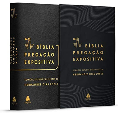 Bíblia Pregação Expositiva -  ARA  - PU luxo preto