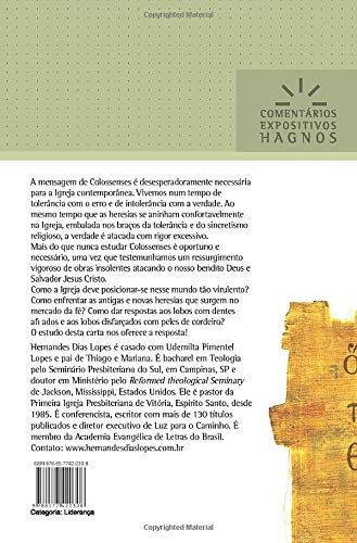 COLOSSENSES: A suprema grandeza de Cristo, o cabeça da Igreja (Comentários Expositivos Hernandes Dias Lopes) (Portuguese Edition)