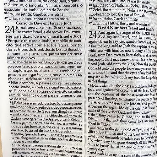 Holy Bible King James 1611 Bilingual Brown Cover - Portuguese - English - Bíblia King James Fiel 1611 Bilíngue Capa Marrom - Portugues - Ingles